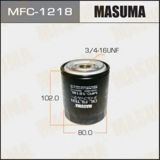 Фильтр масляный Nissan, Infiniti, CA18DE, CA18T, CA20E, CA20S, GA16DS, SR20DE, VG30E, GA16DE, RB25D MASUMA MFC1218