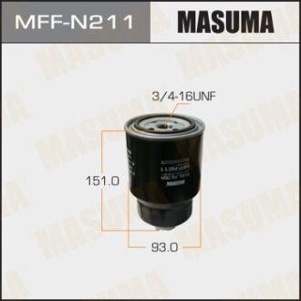 Фильтр топливный Nissan Bluebird Sylphy, Almera G10, N16 00-05, Nissan Cabstar 92-06, Nissan Datsun, Fr MASUMA MFFN211