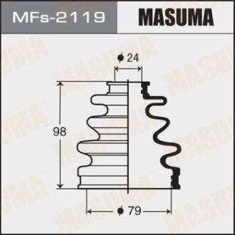 Пильовик ШРКШ зовнішнього Mazda 6 (12-) / Toyota Corolla (00-06), Prius (00-05) силікон (MFs-2119) MASUMA MFS2119