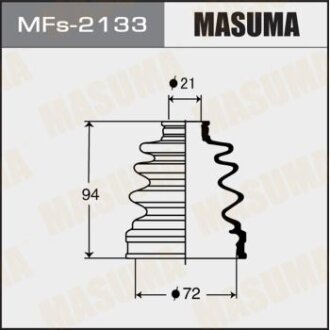 Пильовик ШРКШ внутрішнього Subaru Forester, Impreza, Legacy (-06) силікон MASUMA MFS-2133