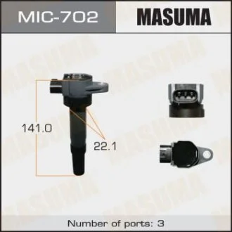 Котушка запалювання Suzuki SX4, Vitara 1.6 (14-) MASUMA MIC-702