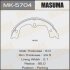 Колодки гальмівні стояночного тормоза MASUMA MK-5704 (фото 1)
