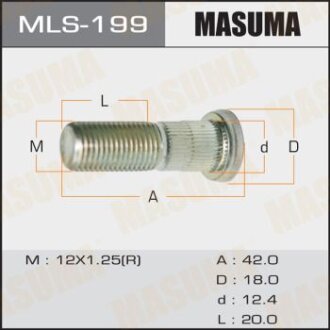 Шпилька mls-199 OEM_09119-12012 Suzuki 12х1,25х42 мм d12  MASUMA MLS199