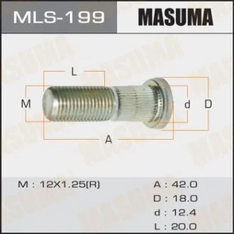 Шпилька mls-199 OEM_09119-12012 Suzuki 12х1,25х42 мм d12  MASUMA MLS199