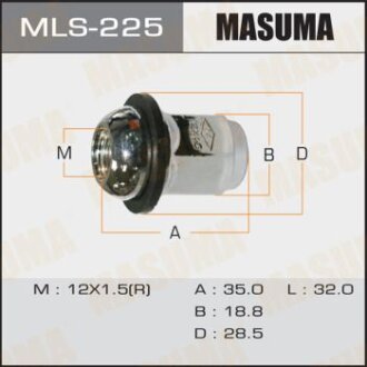 Гайка колесная HONDA ACCORD/CIVIC/CR-V (мин. 20 шт.) MASUMA MLS225