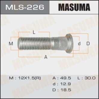 Шпилька колесная HYUNDAI (мин. 20 шт.) MASUMA MLS226