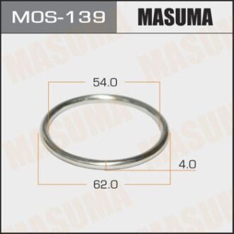 Прокладка глушителя металлическая 54.5x62.8 (мин. 5 шт.) MASUMA MOS139