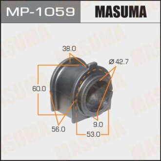 Втулка стабилизатора, front, LAND CRUISER, UZJ200L, URJ202L [уп.2] MASUMA MP1059