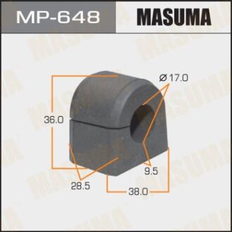 Втулка стабилизатора, front, Impreza, Legasy, Forester [уп.2] MASUMA MP648