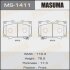 Колодки тормозные TOYOTA LAND CRUISER 100 98- 4.7/3.0-4.2 DIESEL передн. MASUMA MS1411 (фото 1)