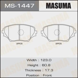 Колодки гальмівні передн Toyota RAV 4 (00-05) MASUMA MS-1447
