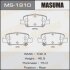 Колодки гальмівні задн Toyota Auris (06-13), Corolla (06-13) MASUMA MS-1910 (фото 1)