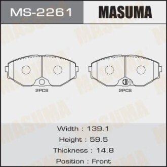 Колодки тормозные передн FIAT DUCATO (06-16), NISSAN MAXIMA MASUMA MS-2261