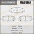 Колодки гальмівні задн Infinity FX 35 (02-10)/ Nissan Juke (10-), Leaf (12-17), Murano (04-), Pathfinder (14-), Qashq MASUMA MS-2466 (фото 1)