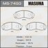 Колодки тормозные SUBARU FORESTER/OUTBACK/LEGACY/IMPREZA 00- передн. MASUMA MS-7493 (фото 1)