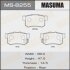 Колодки гальмівні задн Honda Accord (11-13), Accord Tourer (08-13), Civic (12-15), CR-V (01-16), Crosstour (13-15)/ S MASUMA MS-8255 (фото 1)