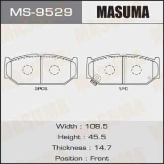 Тормозные колодки дисковые SUZUKI SWIFT 04- MASUMA MS-9529