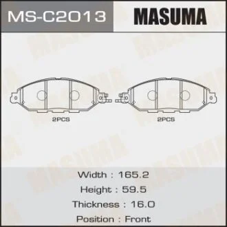 Колодки гальмівні передн Infinity QX60/ Nissan Murano, Pathfinder (13-) MASUMA MS-C2013