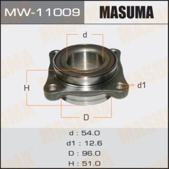 Ступица колеса TOYOTA LAND CRUISER PRADO/GX460 05- перед. с АВС MASUMA MW11009