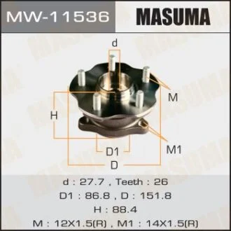 Ступичный узел rear RX450H, RX200T / GYL15L, AGL25L MASUMA MW-11536