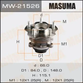 Маточина колеса задній Nissan QASHQAI, X-TRAIL/T31 (з ABS) MASUMA MW21526