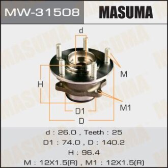 Ступица с подшипником MITSUBISHI OUTLANDER задн. MASUMA MW-31508
