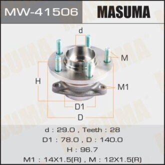 Ступица колеса задн MAZDA CX-9 / TB89# MASUMA MW-41506