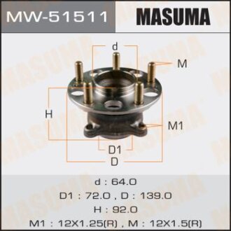 Маточина колеса MASUMA MW-51511