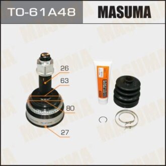 ШРКШ зовнішній Toyota Camry (01-06) (нар:26/вн:27) MASUMA TO-61A48