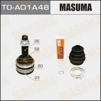 ШРУС 23x58x26 x48 TOYOTA COROLLA (02-12), TOYOTA AVENSIS (03-08) MASUMA TO-A01A48