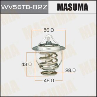 Термостат Lexus/Toyota 1.4, 1.6, 1.8, 2.4 (-09) 3.5 (-17) MASUMA WV56TB-82Z