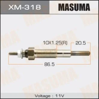 Свеча накаливания MITSUBISHI L200 93- 2.5 MASUMA XM318