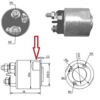 Реле втягивающее RENAULT DUSTER 10- 1.6 MEAT&DORIA 46086