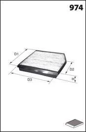 Фільтр, повітря у салоні MECAFILTER CKR7120