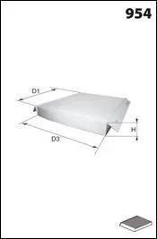 Фільтр салону (аналогWP9113/LAK138) MECAFILTER EKR7097