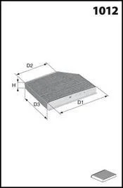 Фільтр, повітря у салоні MECAFILTER EKR7331