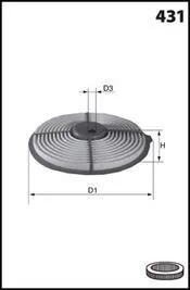 Фільтр повітря (аналогWA6046/LX729) MECAFILTER EL3711