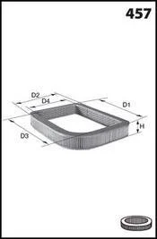 Повітряний фільтр MECAFILTER EL3756