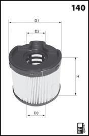 ФІЛЬТР ПАЛИВА CITROEN BERLINGO, PARTNER, EXPERT, JUMPY, 206, 306, 307, 2.0D-2.2D, 99-05 MECAFILTER ELG5237