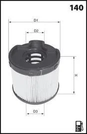 ФІЛЬТР ПАЛИВА CITROEN BERLINGO, PARTNER, EXPERT, JUMPY, 206, 306, 307, 2.0D-2.2D, 99-05 MECAFILTER ELG5237