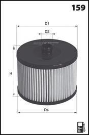ФІЛЬТР ПАЛИВА PEUGEOT 2.0 HDI / FORD 2.0 TDCI/VOLVO S40/V50/C30 2.0D 04-, 91, 17, 75 MECAFILTER ELG5293