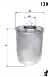 ФІЛЬТР ПАЛИВА CITROEN BERLINGO, C3, C4, C5, PEUGEOT 206, 207, PARTNER 1.4HDi/1.6HDi 04.08- MECAFILTER ELG5406
