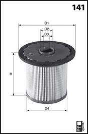 ФІЛЬТР ПАЛИВА AUDI Q3, SEAT ALHAMBRA, VW PASSAT B6, SHARAN, TIGUAN 1.6D/2.0D 09.07-12.22 MECAFILTER ELG5417