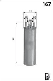 Фільтр палива (аналогWF8437/KL229/2) MECAFILTER ELG5447