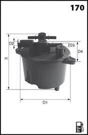 Фільтр палива MECAFILTER ELG5479