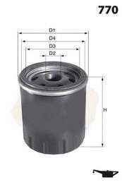 ФІЛЬТР МАСТИЛА OPEL ASTRA/CORSA/MERIVA 1.4/1.6/1.8 10/03-, 79, D2= M18x1.5, 62, 72, 91 MECAFILTER ELH4120