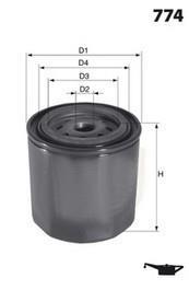 ФІЛЬТР МАСТИЛА AUDI A6 94-, FORD GALAXY 95-, VW GOLF, PASSAT, POLO 93- 94, D2= 3/4-16, 62, 72, 1" MECAFILTER ELH4193
