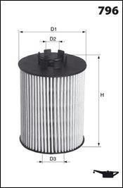 ФІЛЬТР МАСТИЛА OPEL ASTRA G, ASTRA H, CORSA B, CORSA C 1.0-1.4LPG 11.96- MECAFILTER ELH4214