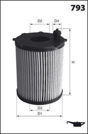 ФІЛЬТР МАСТИЛА PEUGEOT/CITROEN/FORD 1,4 HDI/16V 9/01- MECAFILTER ELH4326Z