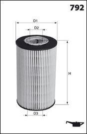 ФІЛЬТР МАСТИЛА MERCEDES W203/W211/C219/W164 280/320CDI 5/05- MECAFILTER ELH4371